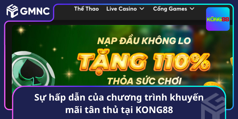 Sự hấp dẫn của chương trình khuyến mãi tân thủ tại KONG88 Sự hấp dẫn của chương trình khuyến mãi tân thủ tại KONG88